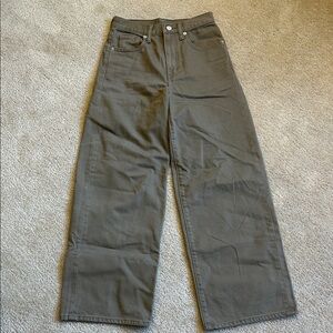 MUJI khaki jeans Xs